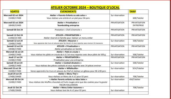 ATELIER OCTOBRE